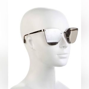 Prada Oversized Mirrored Sunglasses Aviator Rimless Style